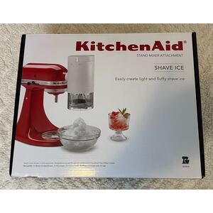 Kitchenaid Shave Ice Attachment, KSMSIA, White, 3 Molds Open Box